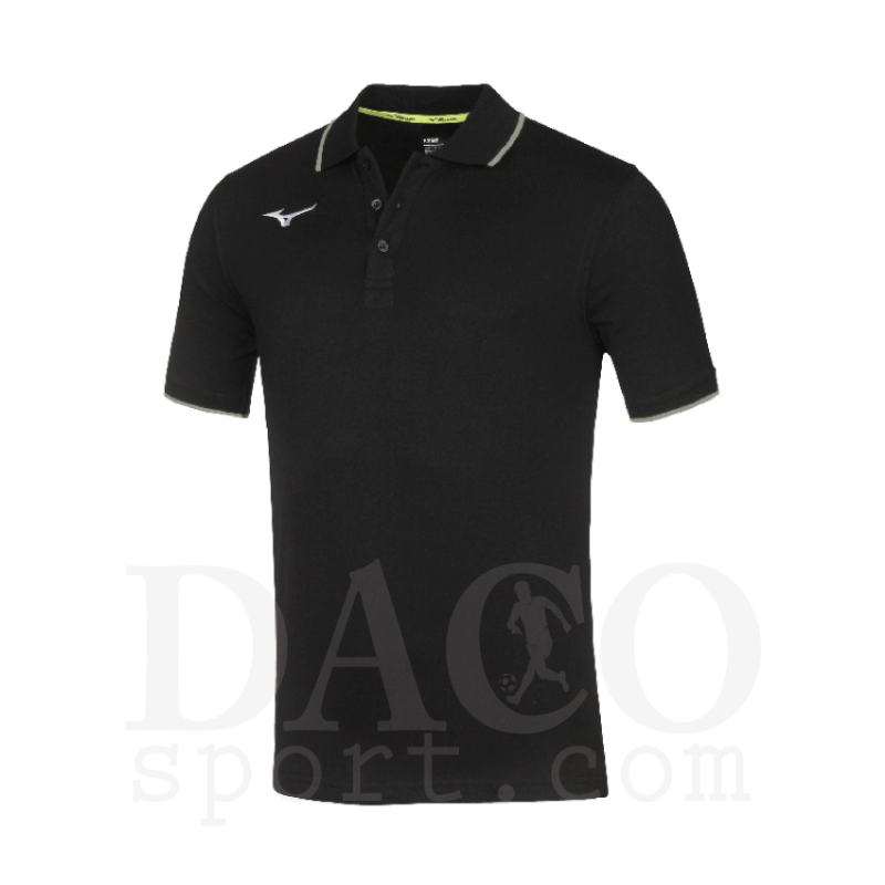 Mizuno POLO MC Uomo Nero/Silver