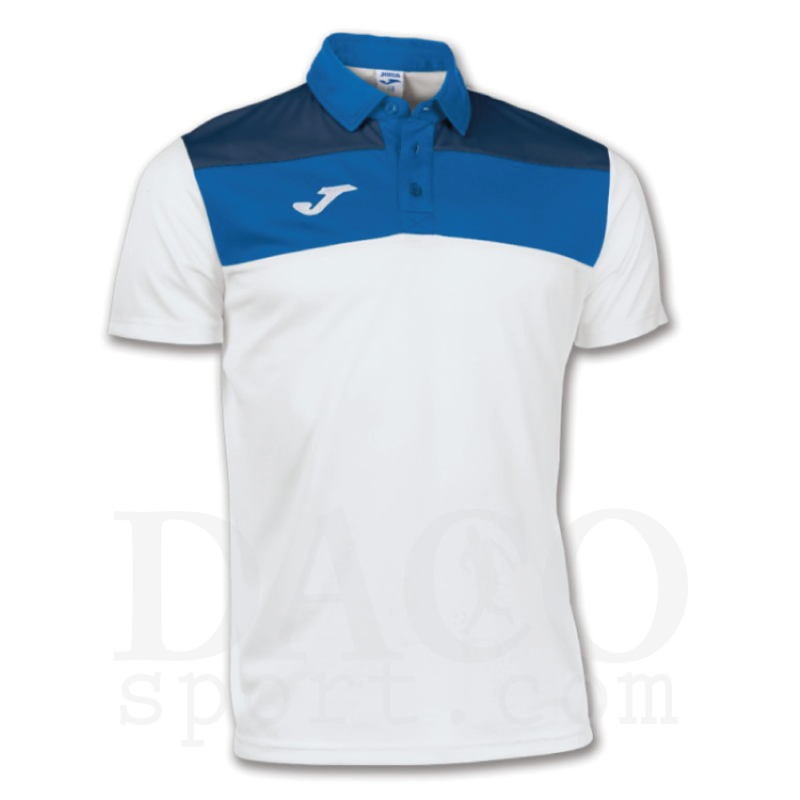 Joma Polo CREW MC Uomo Bianco/Azzurro/Blu