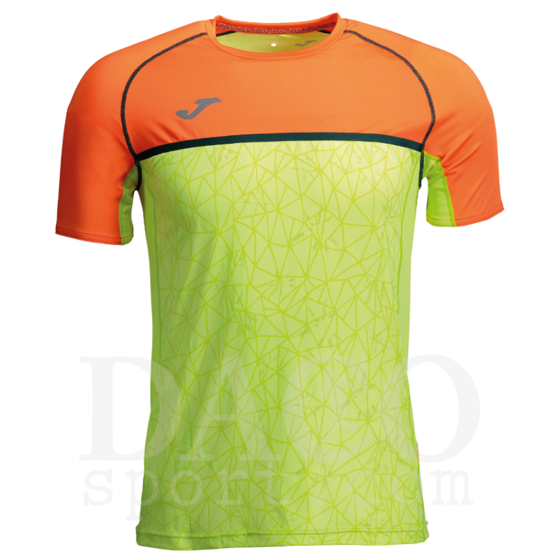 Joma Maglia Running OLIMPIA FLASH MC Arancio Fluo-Giallo Fluo