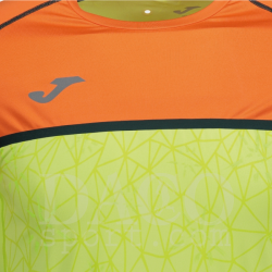 Joma Maglia Running OLIMPIA FLASH MC Arancio Fluo-Giallo Fluo