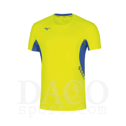 Mizuno Maglia Running PREMIUM JPN TEE MC Uomo Giallo Fluo-Azzurro