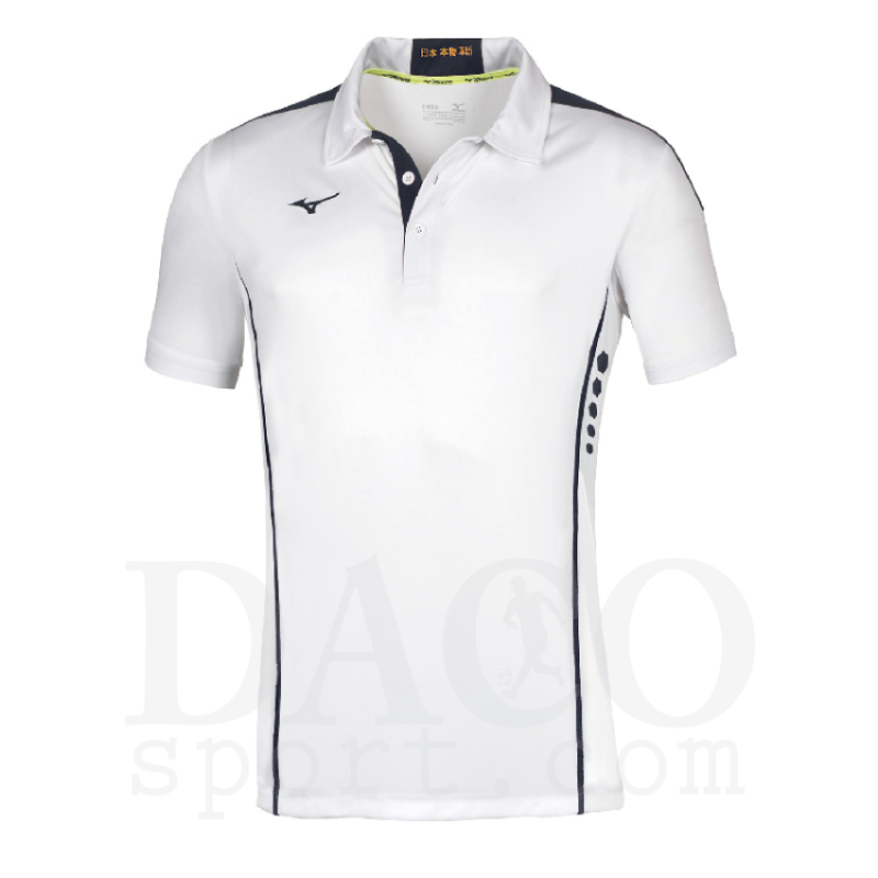 copy of Mizuno Polo HEX RECT Uomo Azzurro-Bianco