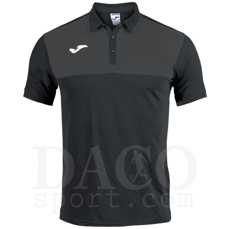 Joma Polo WINNER MC Uomo Nero-Antracite